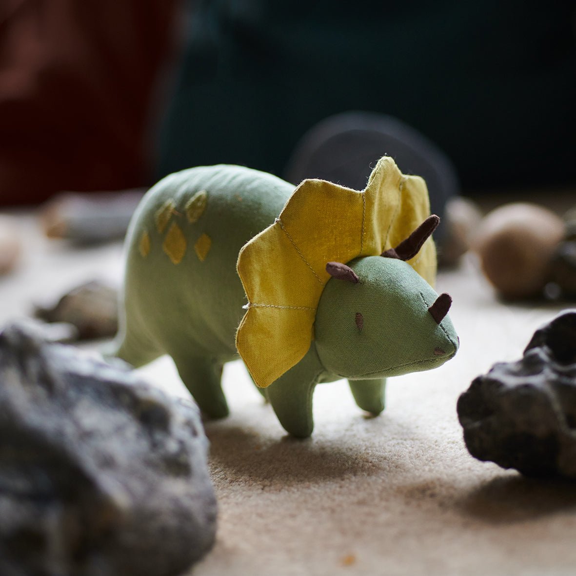 Trike Linen Dinosaur Toy - Toby Tiger
