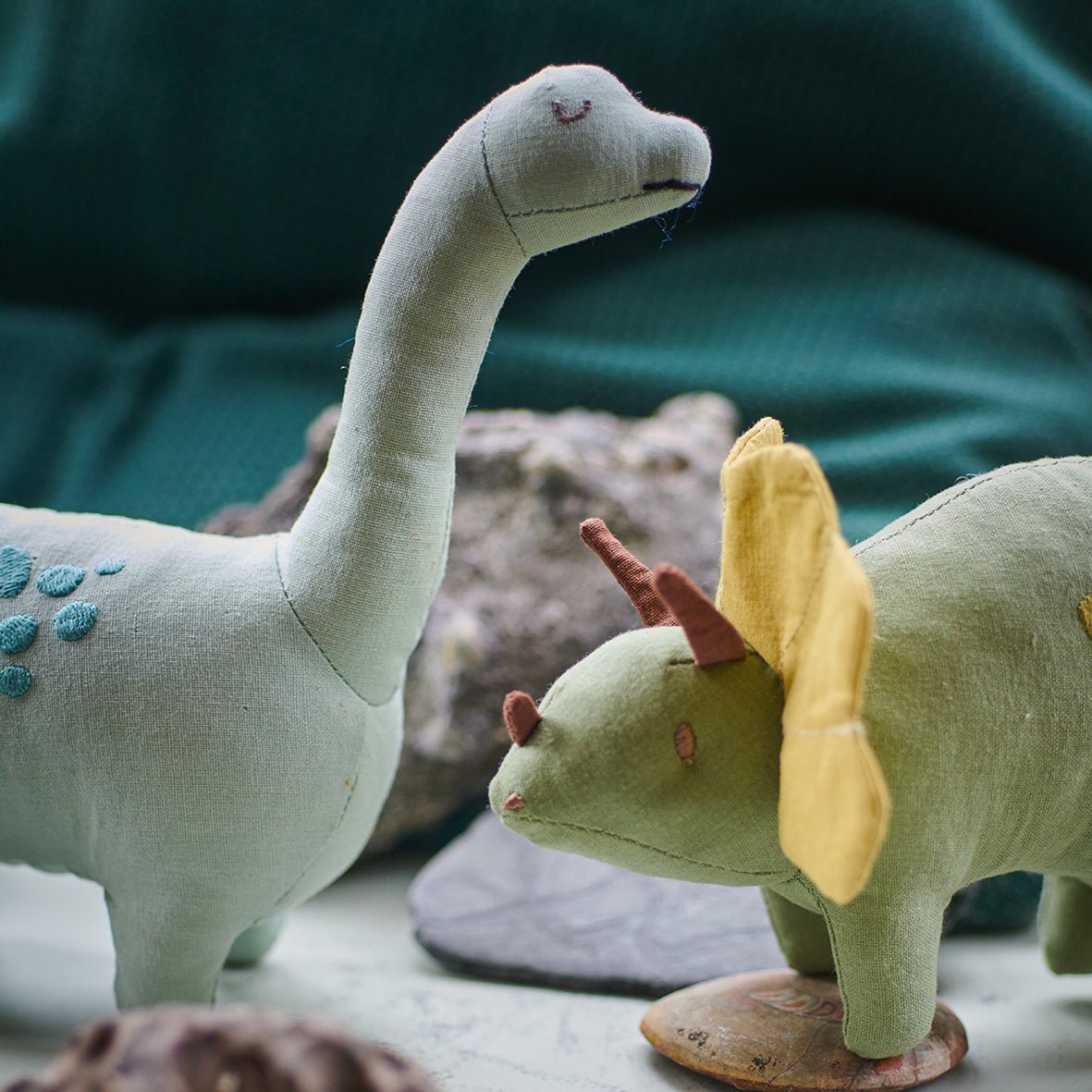 Trike Linen Dinosaur Toy - Toby Tiger