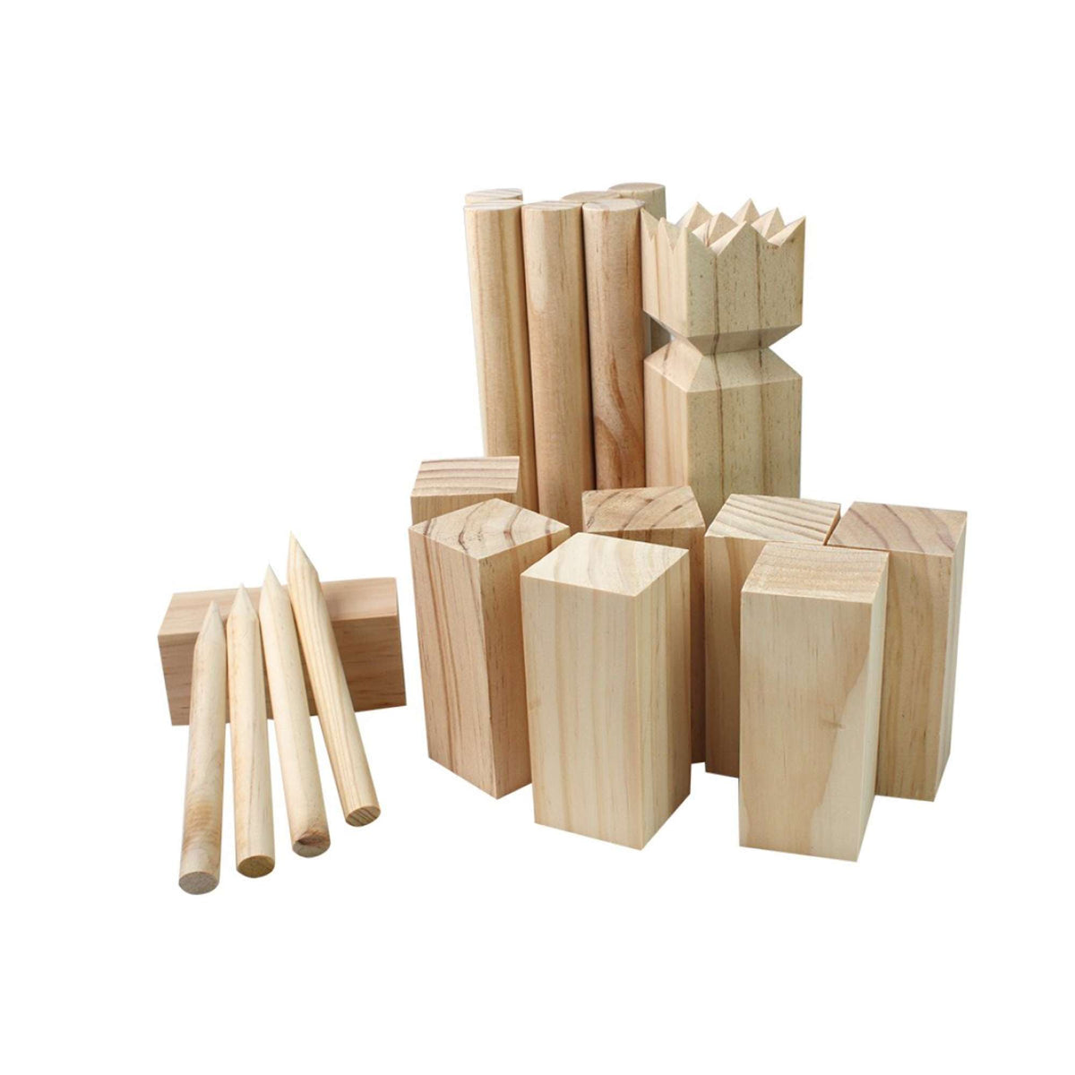 KUBB Family Traditional Swedish Outdoor Wooden Garden Game Set - Toby Tiger UK