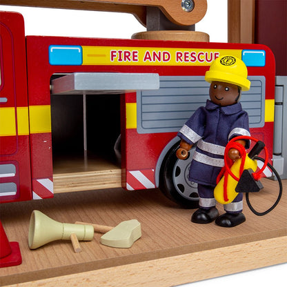 Tidlo Fire Station Toy Bundle - Toby Tiger