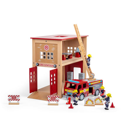 Tidlo Fire Station Toy Bundle - Toby Tiger