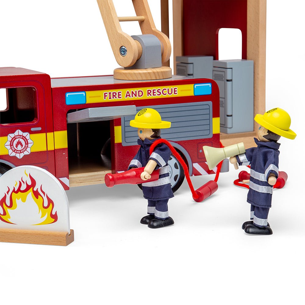 Tidlo Fire Station Toy Bundle - Toby Tiger