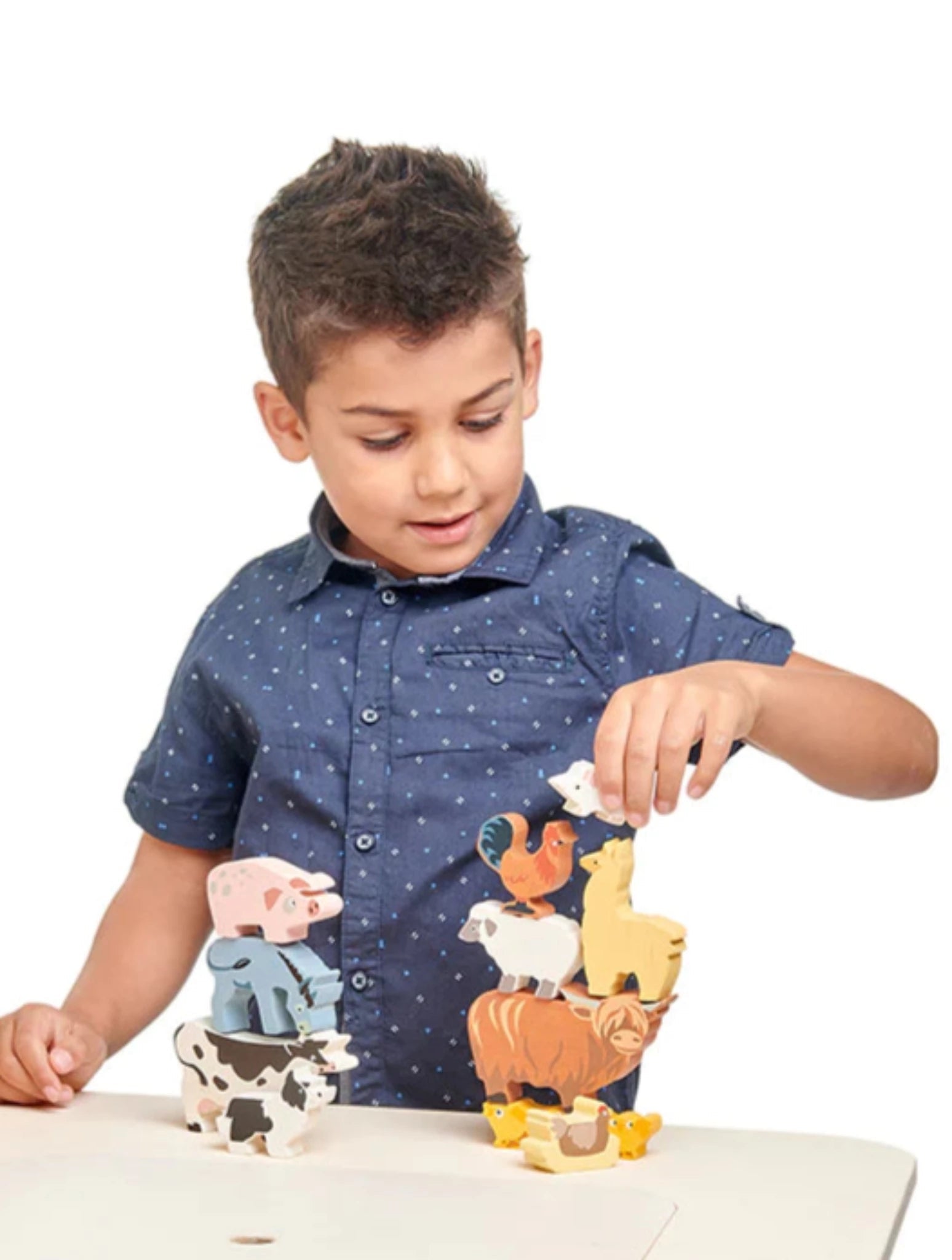 Wooden Farmyard Animal - Cow - Toby Tiger UK Retail