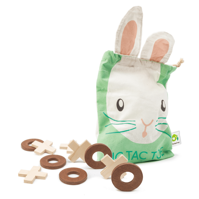 Tic Tac Toe Toy with Bunny Bag - Eco-Friendly Fun for Kids – Toby Tiger UK