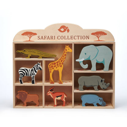 8 Safari Animals Shelf Set - Toby Tiger