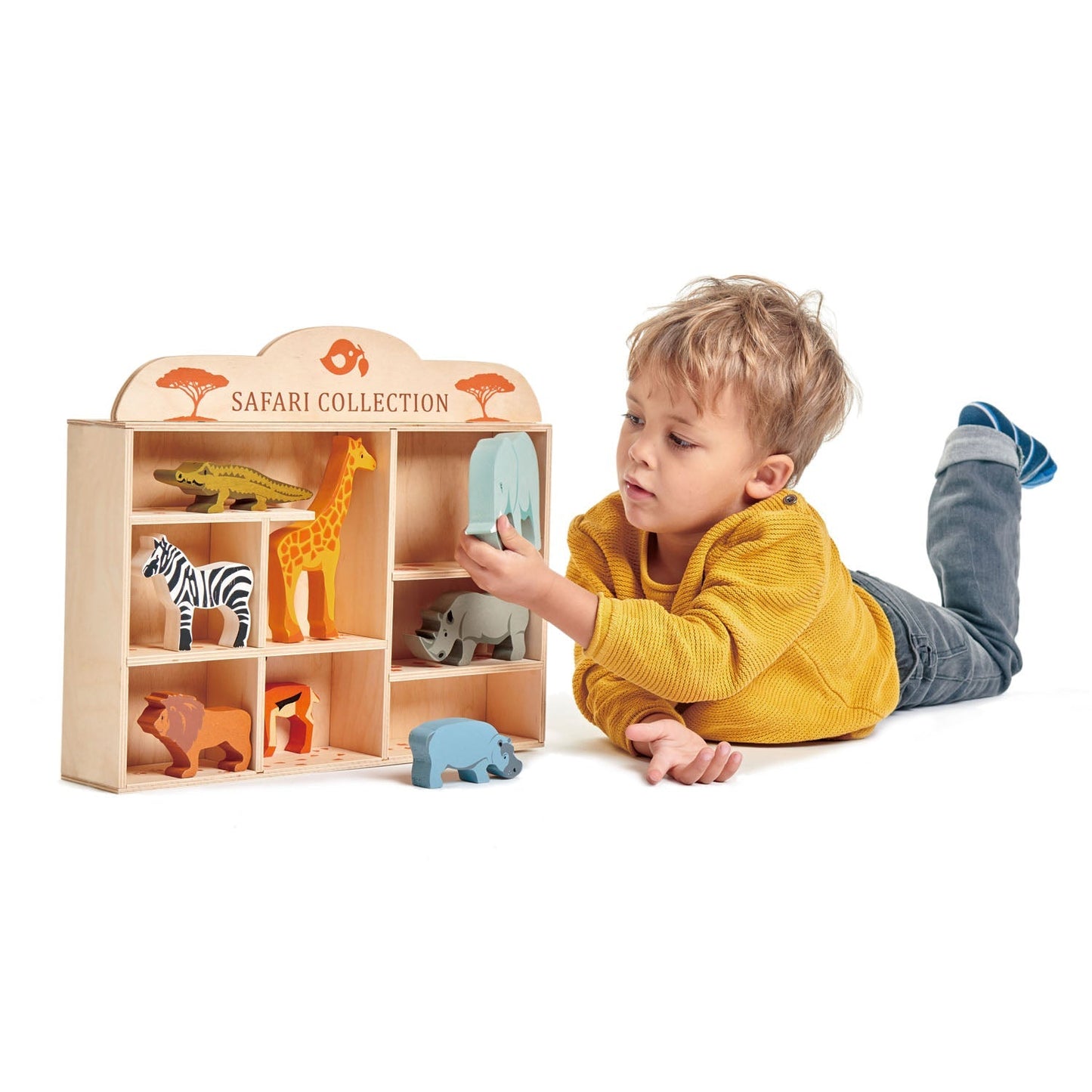 8 Safari Animals Shelf Set - Toby Tiger