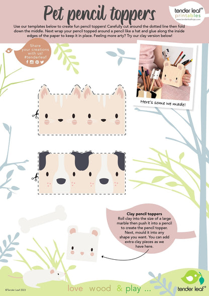 Pet Pencil Holders - Toby Tiger