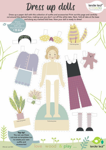 Fearne Wooden Doll - Toby Tiger
