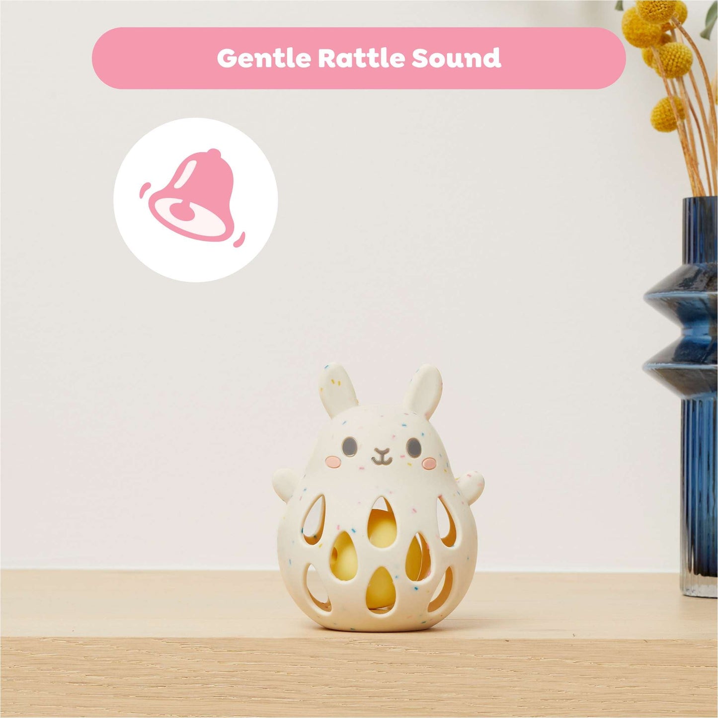 Silicone Rattle - Bunny - Toby Tiger UK