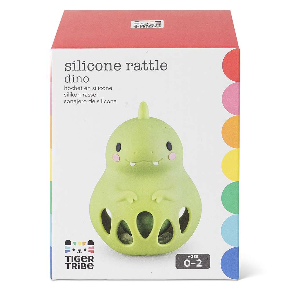 Silicone Rattle - Dino - Toby Tiger