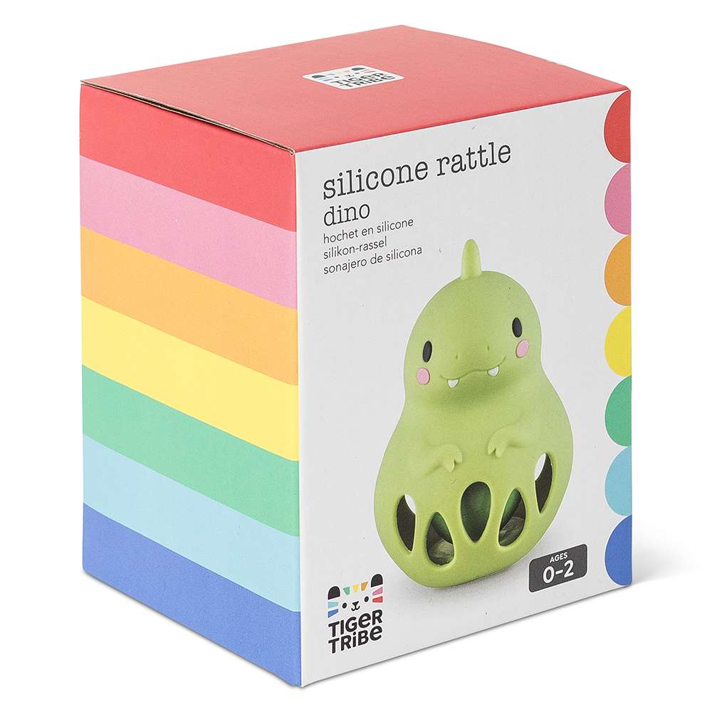 Silicone Rattle - Dino - Toby Tiger