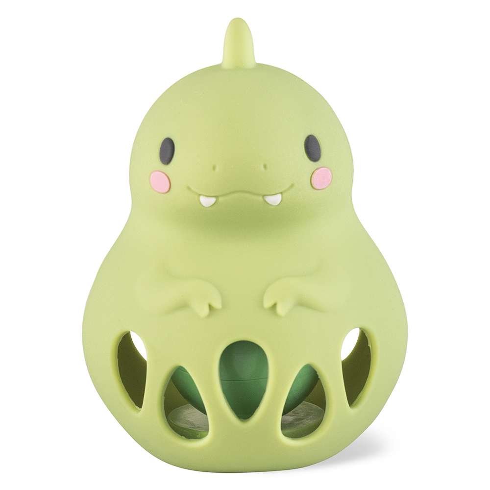 Silicone Rattle - Dino - Toby Tiger