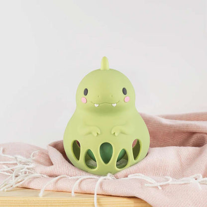 Silicone Rattle - Dino - Toby Tiger