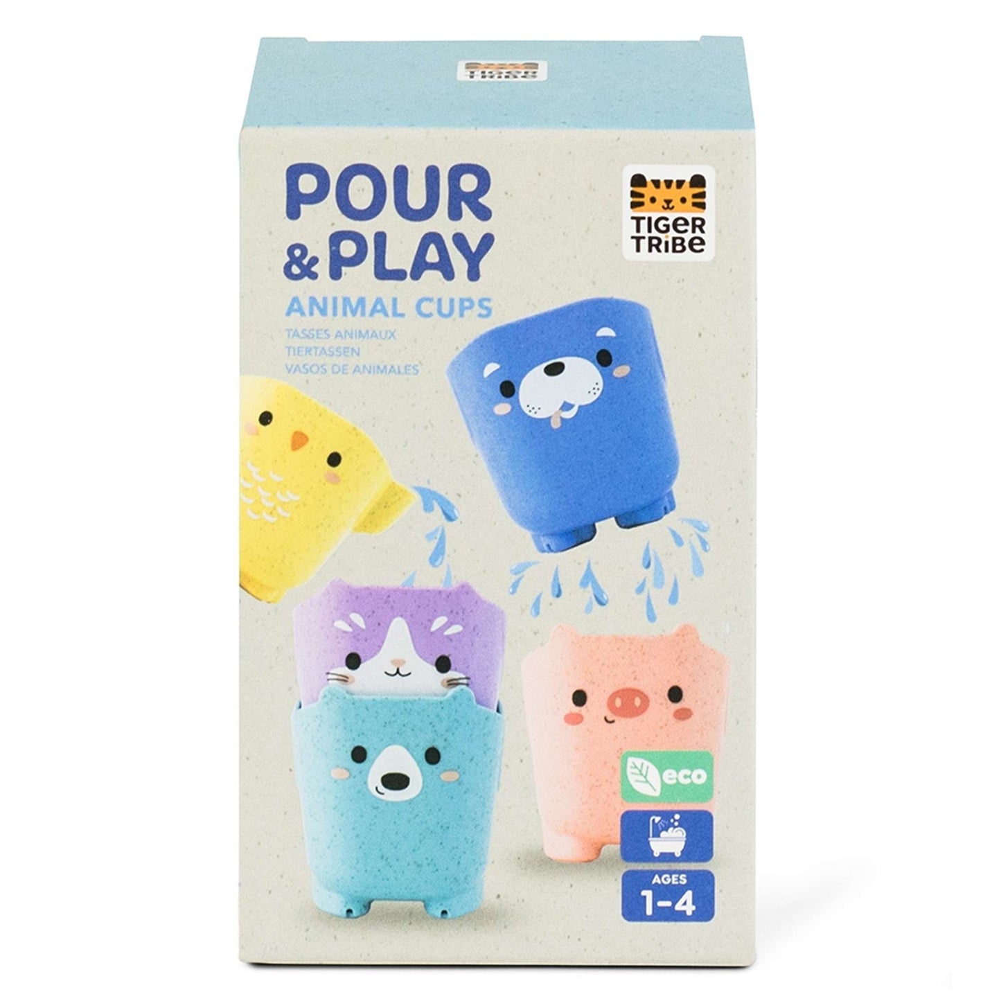 Pour & Play - Animal Cups - Toby Tiger