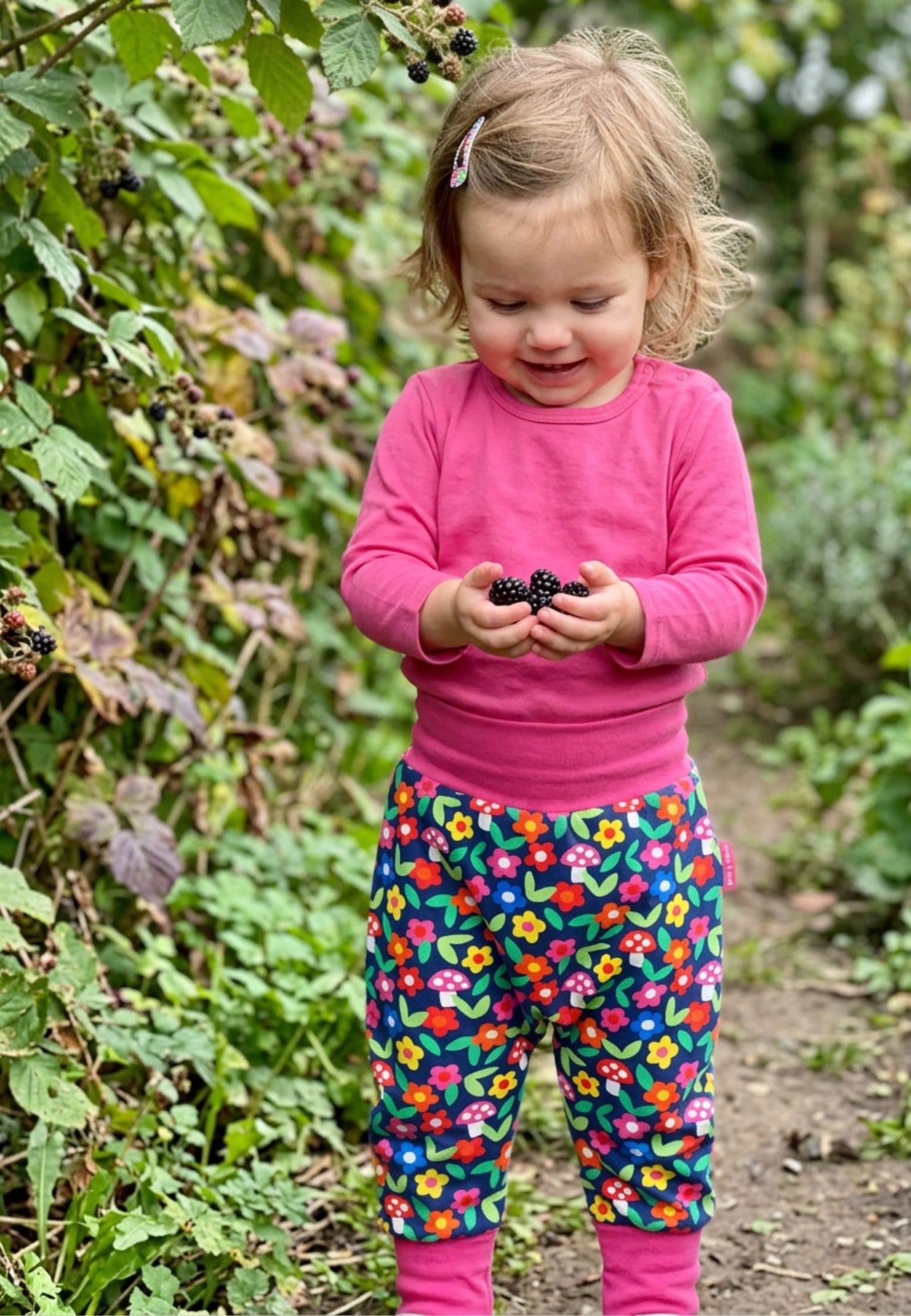 Organic Flower Print Yoga Pants