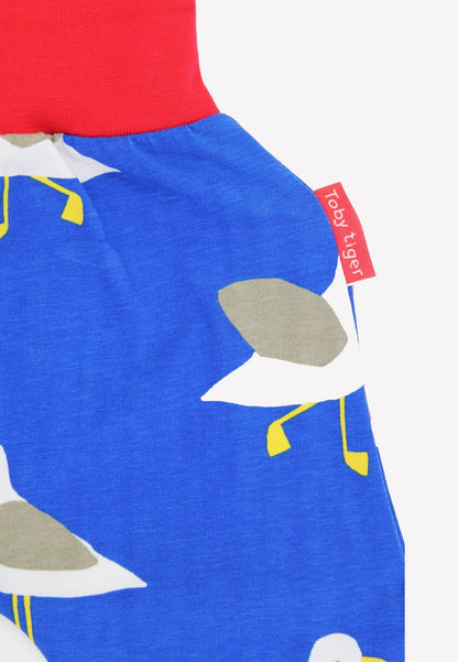 Organic Seagull Harbour Print Yoga Pants - Toby Tiger