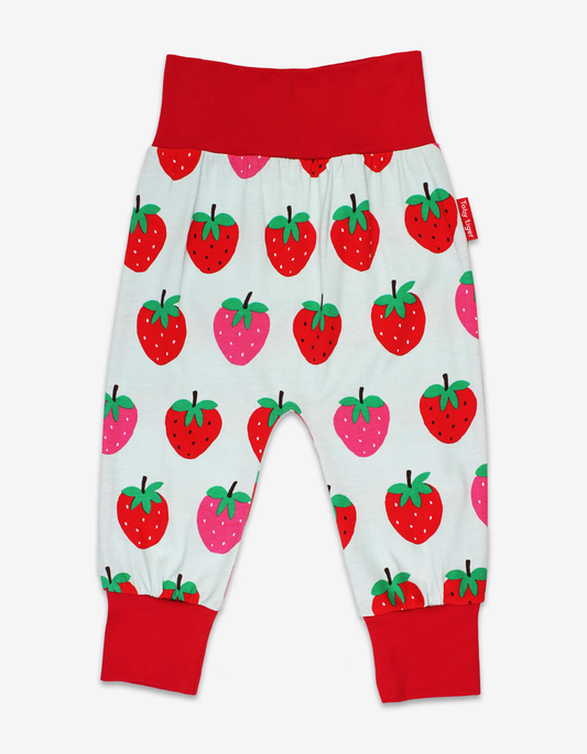 Organic Strawberry Print Yoga Pants