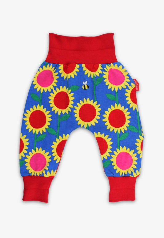 Organic Sunflower Bee Print Yoga Pants - Toby Tiger