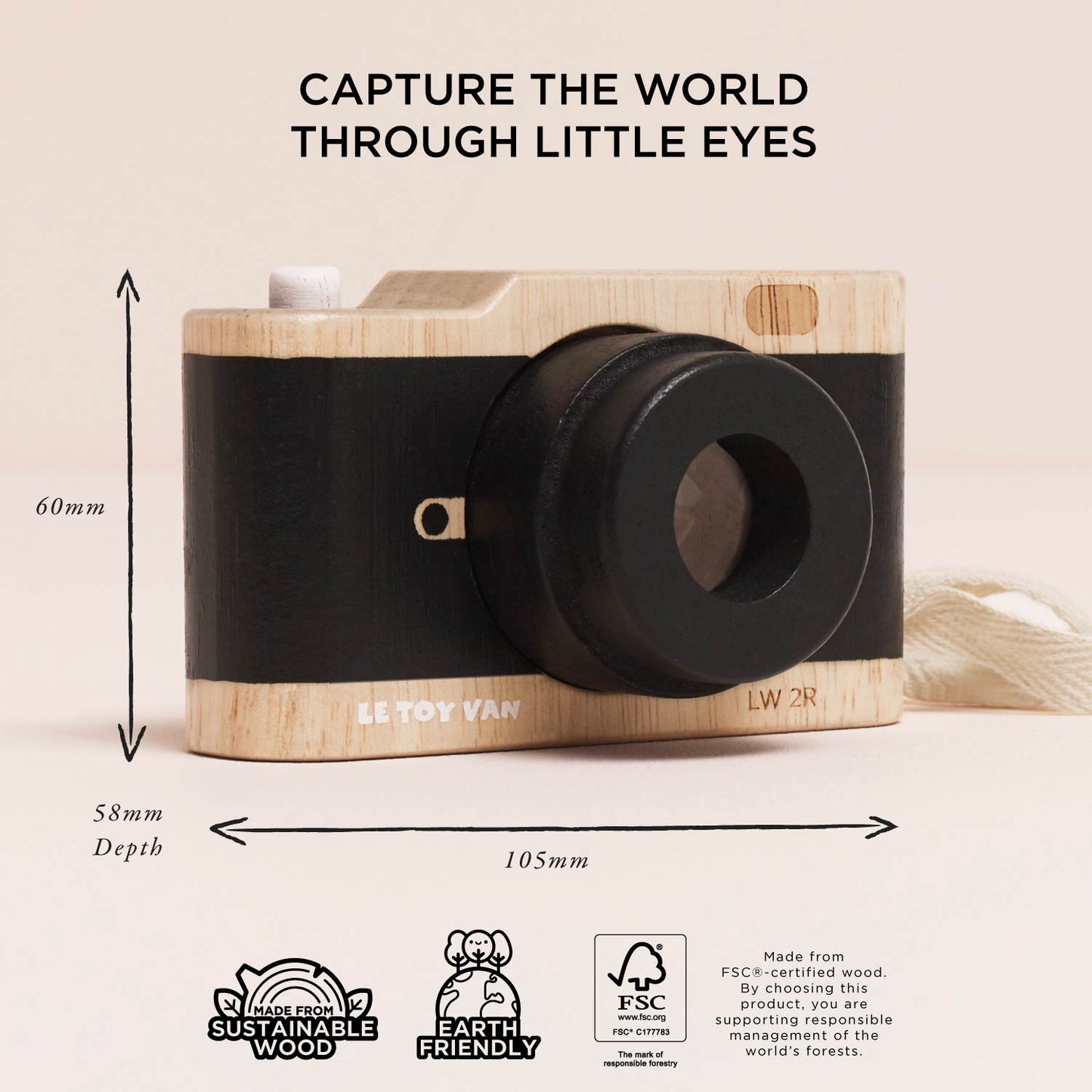 Wooden Retro Camera - Toby Tiger UK