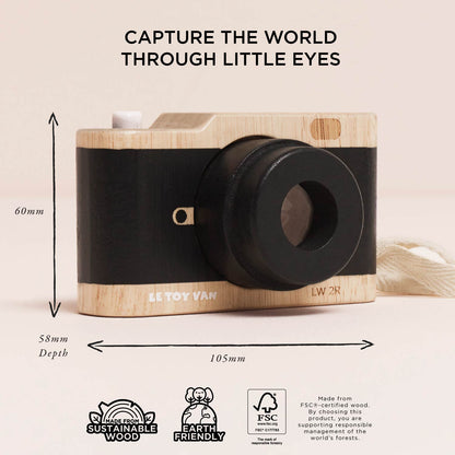 Wooden Retro Camera - Toby Tiger UK