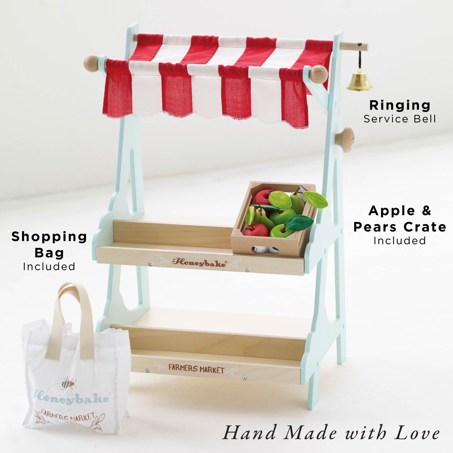 Wooden Market Stall & Fruit Play Food Crate - Toby Tiger