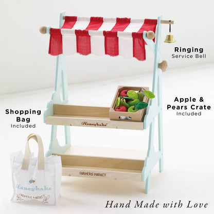 Wooden Market Stall & Fruit Play Food Crate - Toby Tiger