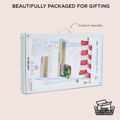 Wooden Market Stall & Fruit Play Food Crate - Toby Tiger