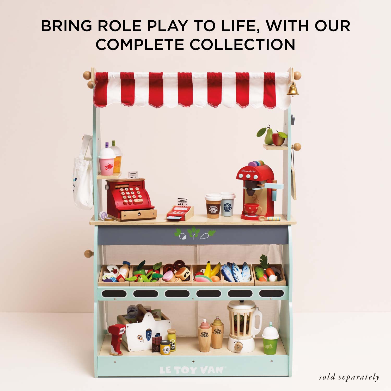 Market Fish Wooden Play Food Crate - Toby Tiger UK