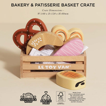 Bakery & Patisserie Wooden Market Crate - Toby Tiger UK