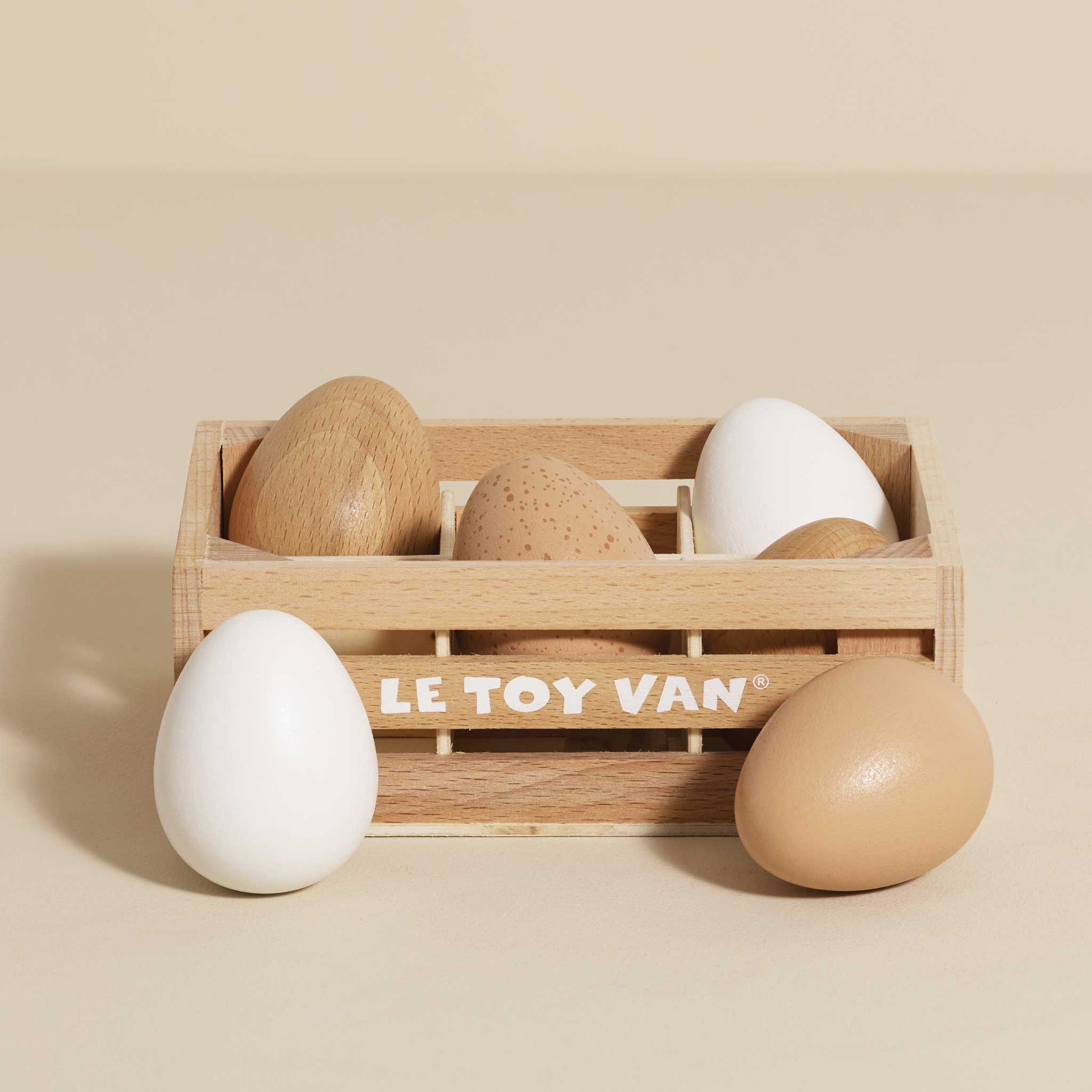 Farm Eggs Wooden Market Crate - Toby Tiger UK