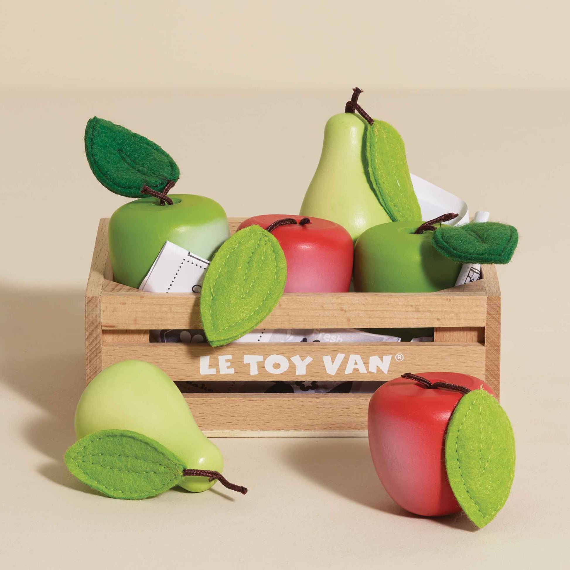 Orchard Fruits Wooden Market Crate - Toby Tiger UK