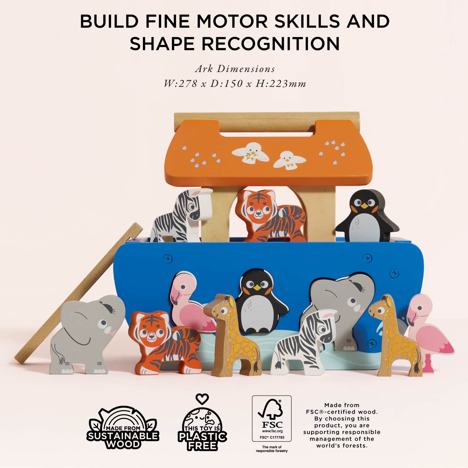 Ark & Animals Shape Sorter - Toby Tiger UK