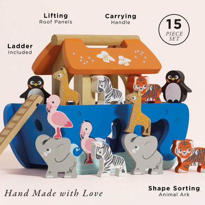 Ark & Animals Shape Sorter - Toby Tiger UK