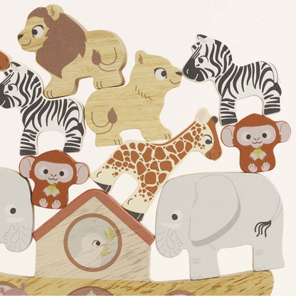 Wooden Balancing Ark Animal Stacker - Toby Tiger UK
