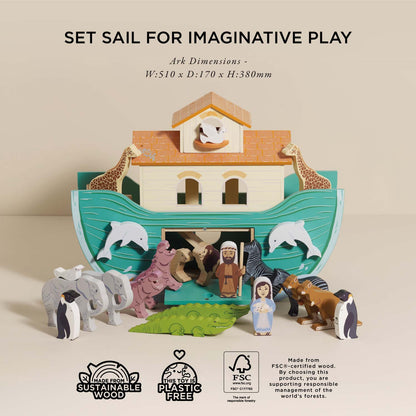 Noah’s Great Wooden Ark & Animals - Toby Tiger UK