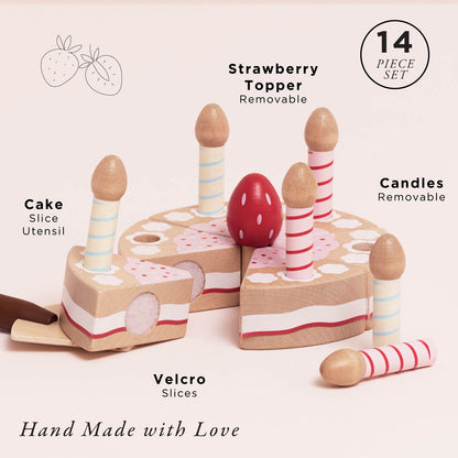 Sliceable Birthday Cake & Candles - Toby Tiger UK