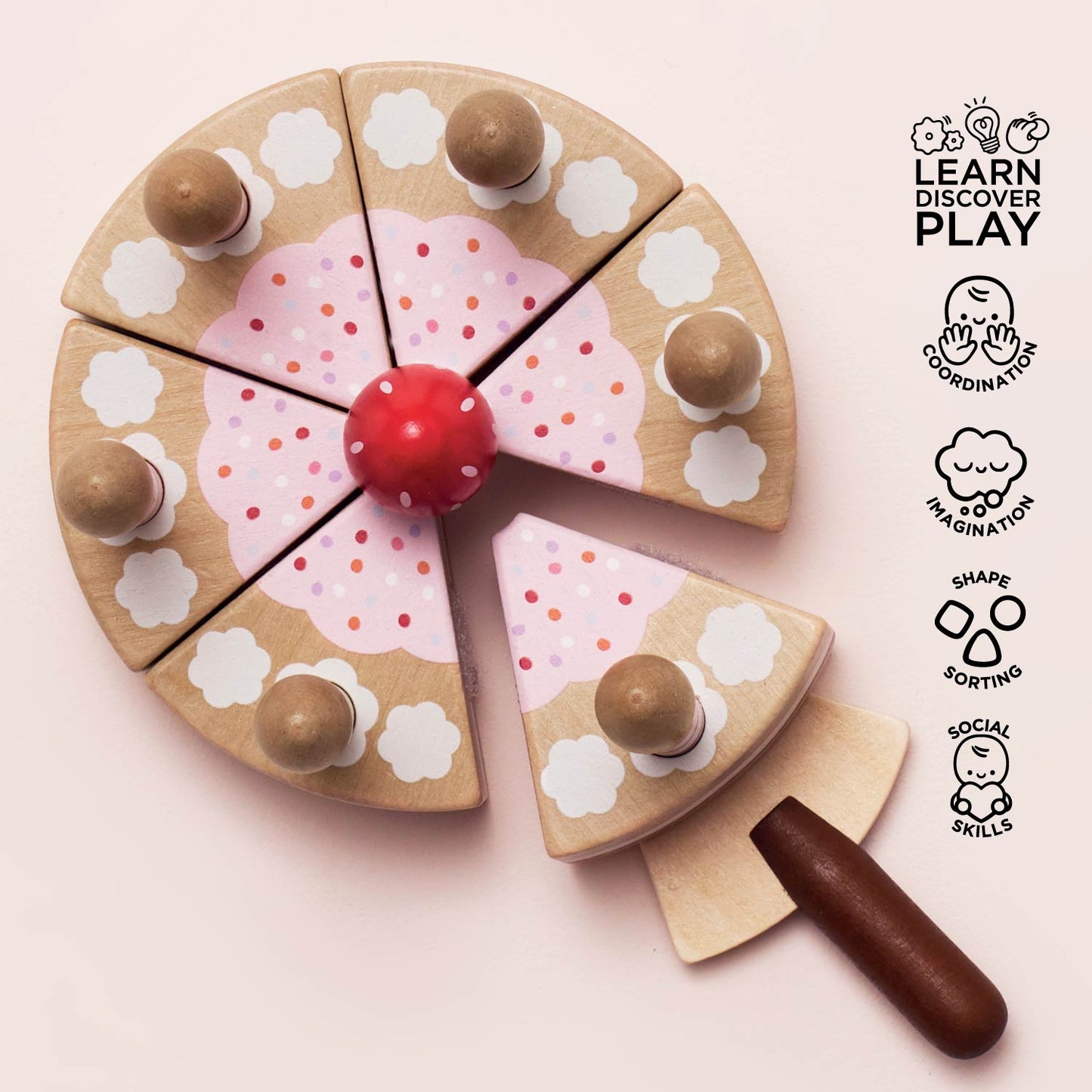 Sliceable Birthday Cake & Candles - Toby Tiger UK