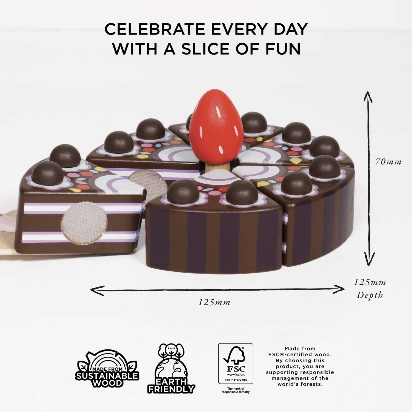 Chocolate Gateau Sliceable Cake - Toby Tiger UK