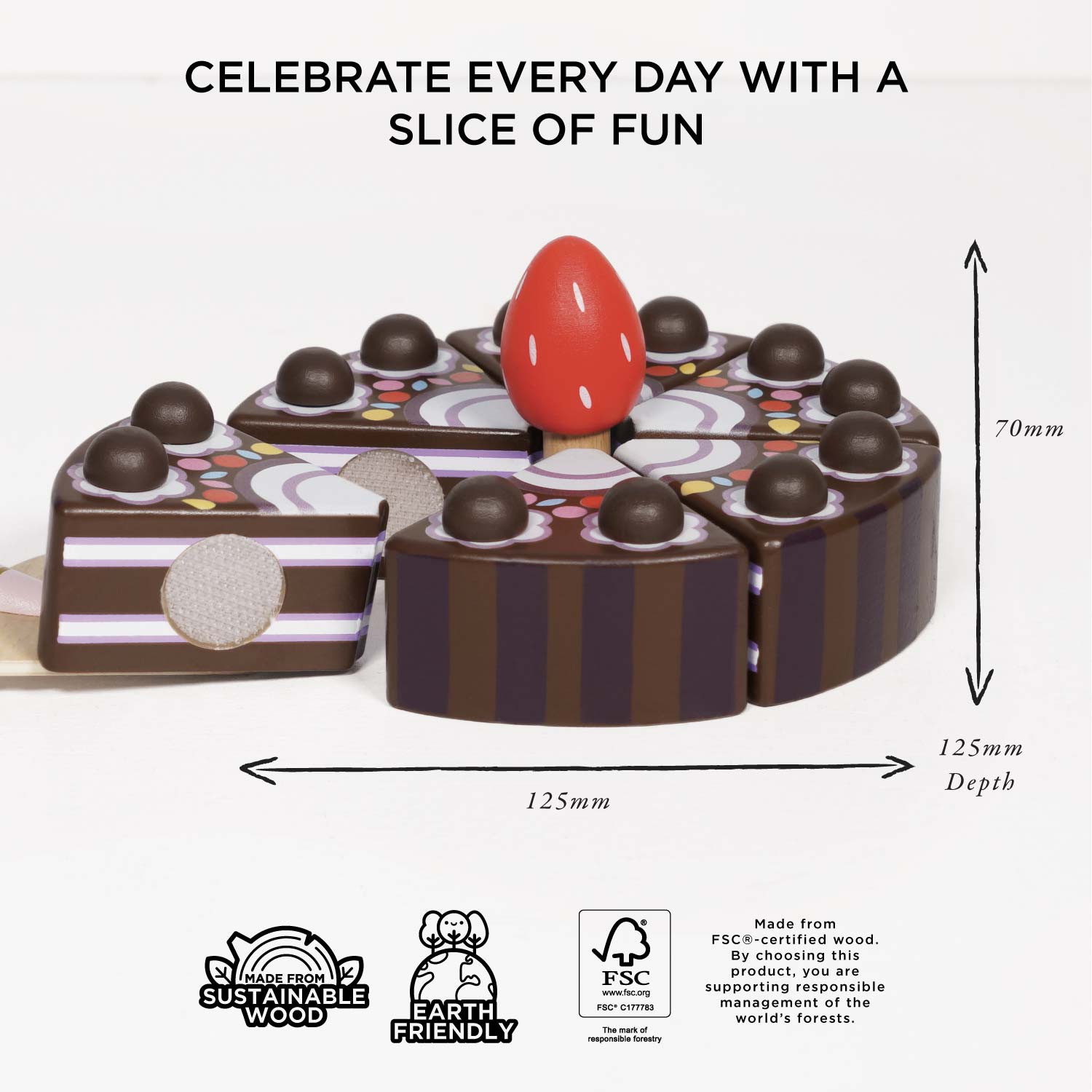 Chocolate Gateau Sliceable Cake - Toby Tiger UK