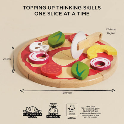 Pizza & Toppings with Slice Cutter - Toby Tiger UK