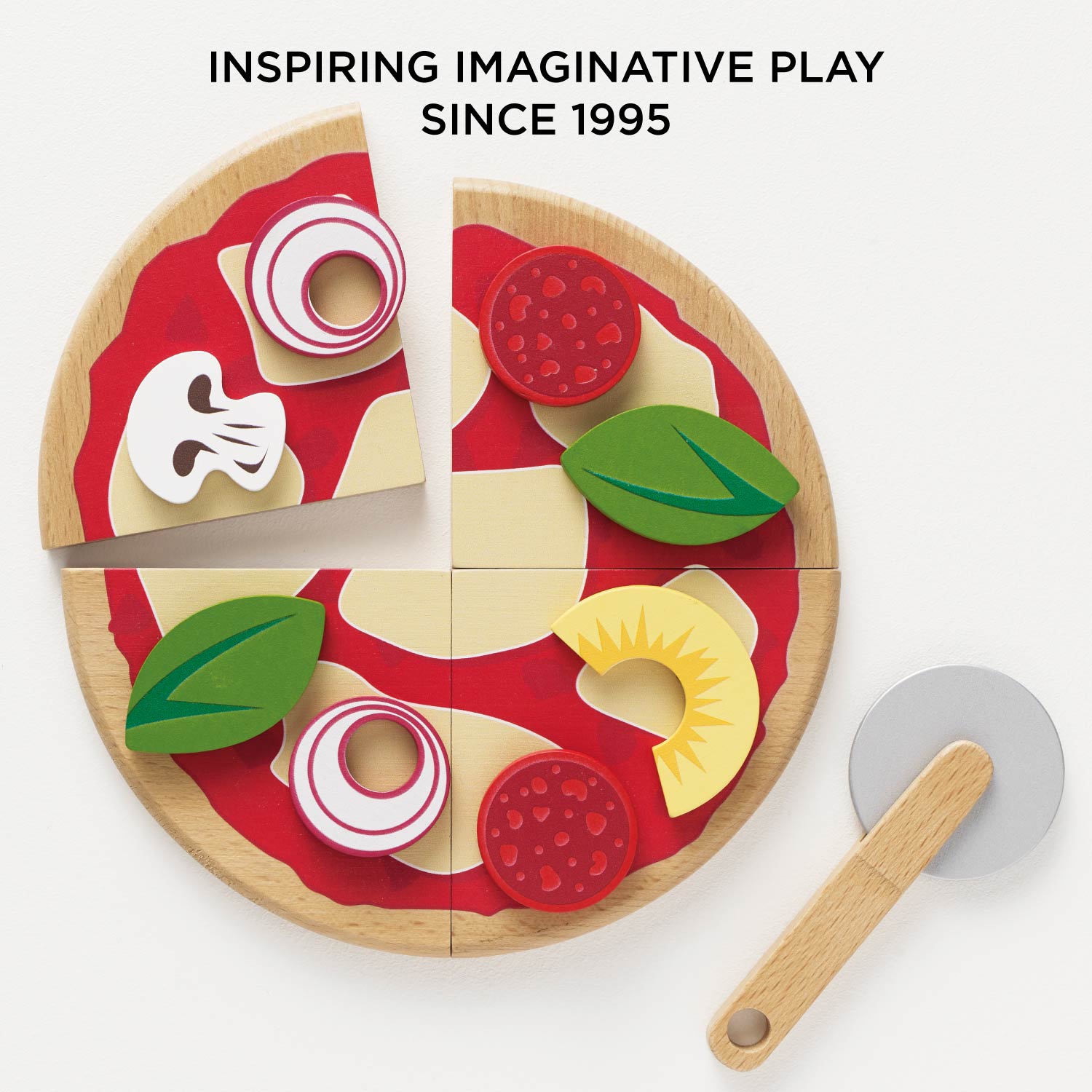 Pizza & Toppings with Slice Cutter - Toby Tiger UK