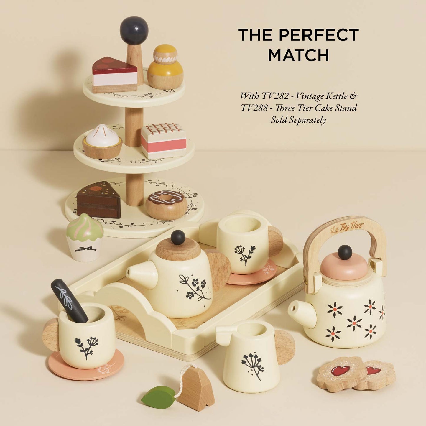 Wooden Tea Set & Tray - Toby Tiger UK