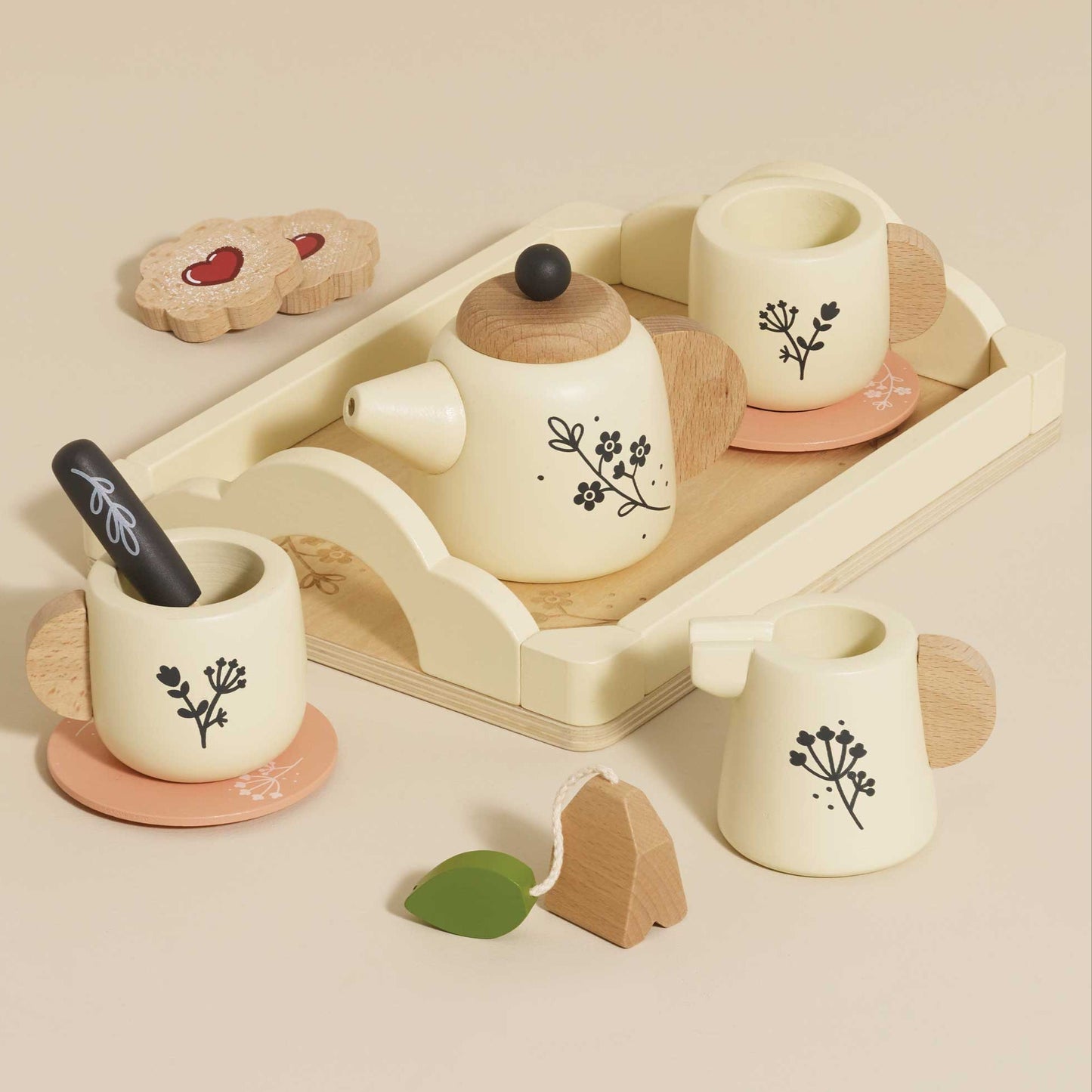 Wooden Tea Set & Tray - Toby Tiger