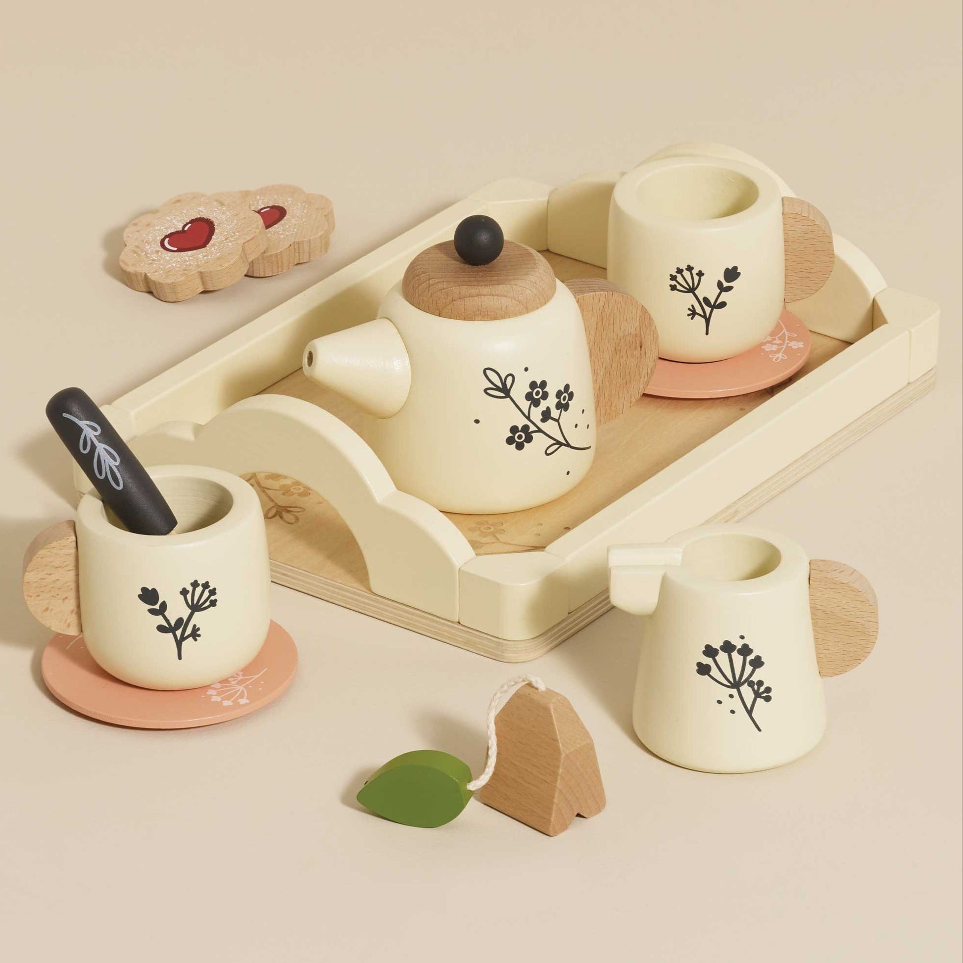 Wooden Tea Set & Tray - Toby Tiger