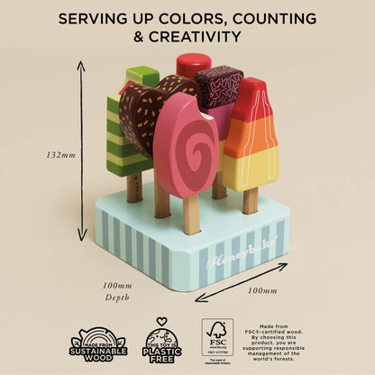 Wooden Ice Lollies Popsicles - Toby Tiger UK
