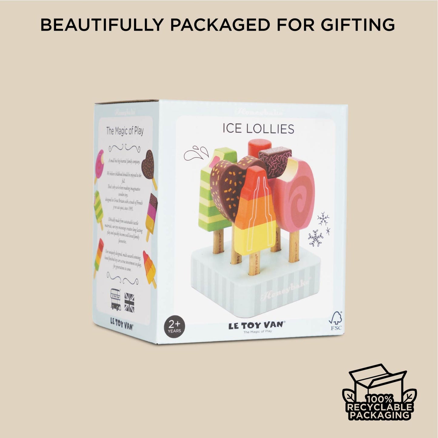 Wooden Ice Lollies Popsicles - Toby Tiger UK