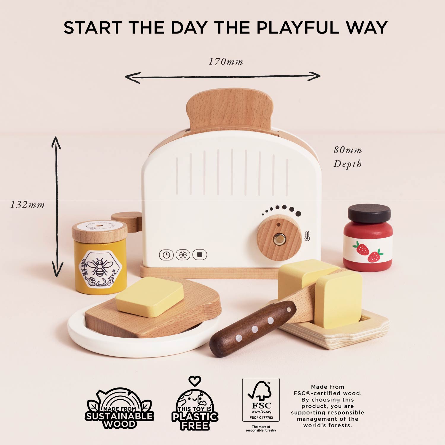 Pop-up Toaster and Breakfast Set - Toby Tiger UK