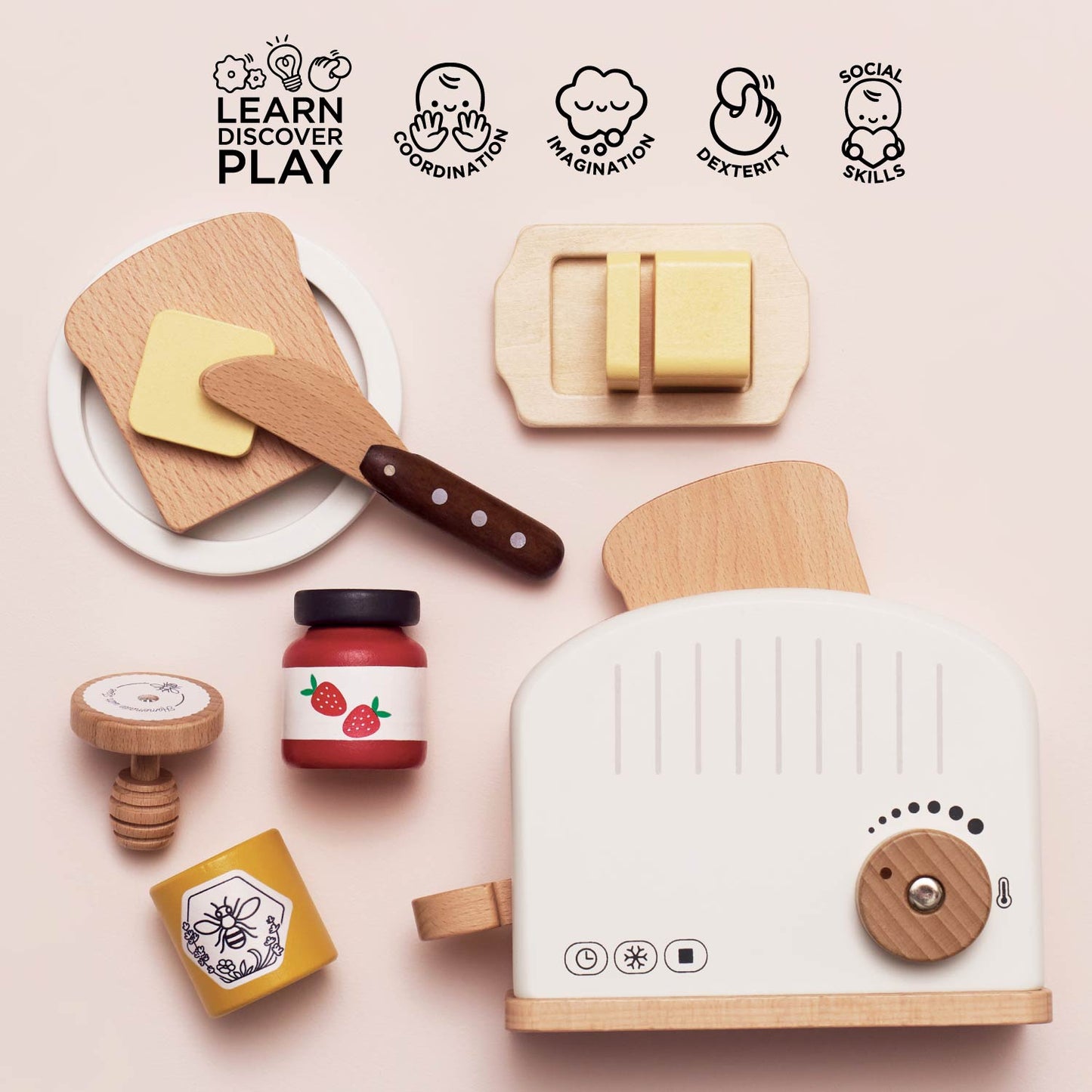 Pop-up Toaster and Breakfast Set - Toby Tiger UK