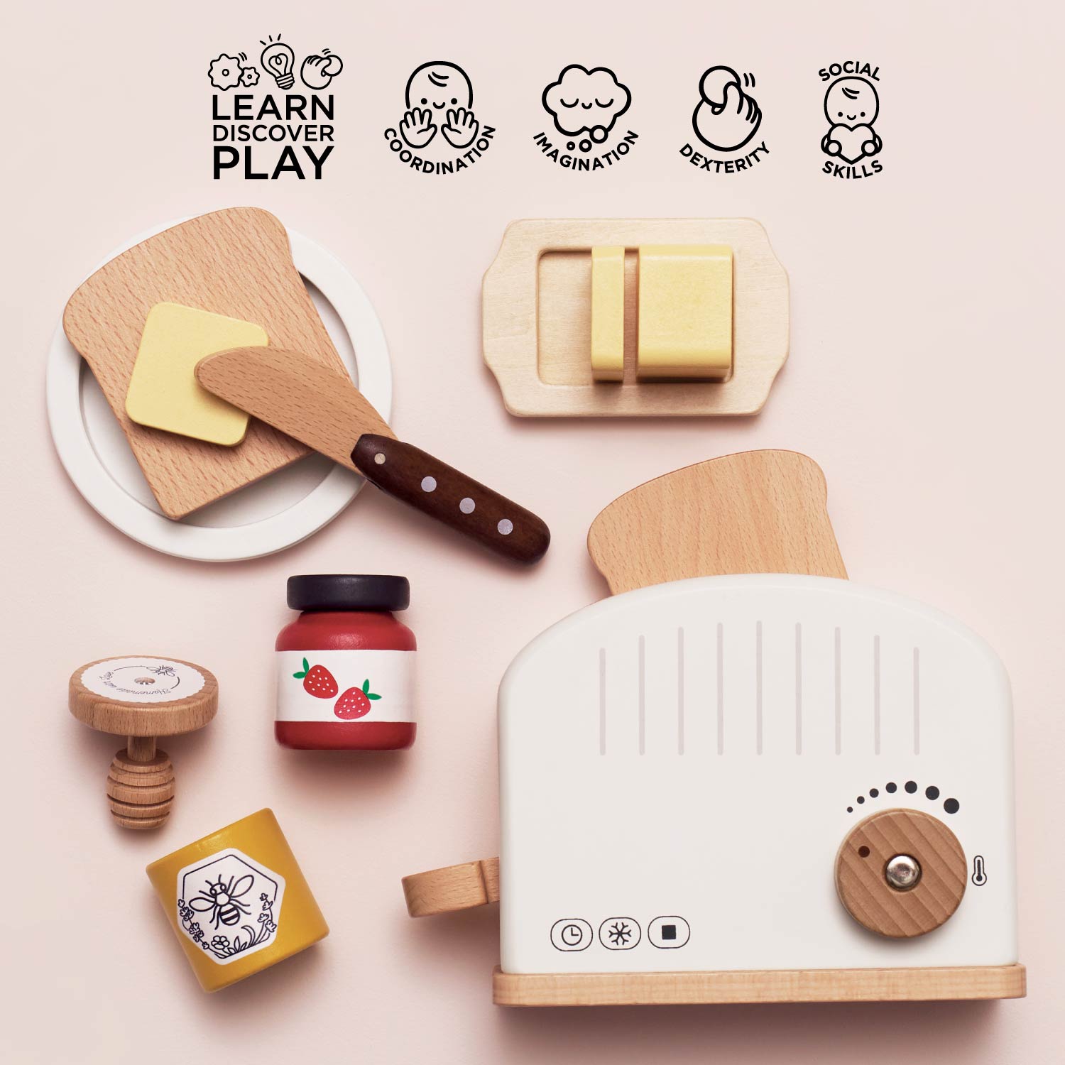 Pop-up Toaster and Breakfast Set - Toby Tiger UK