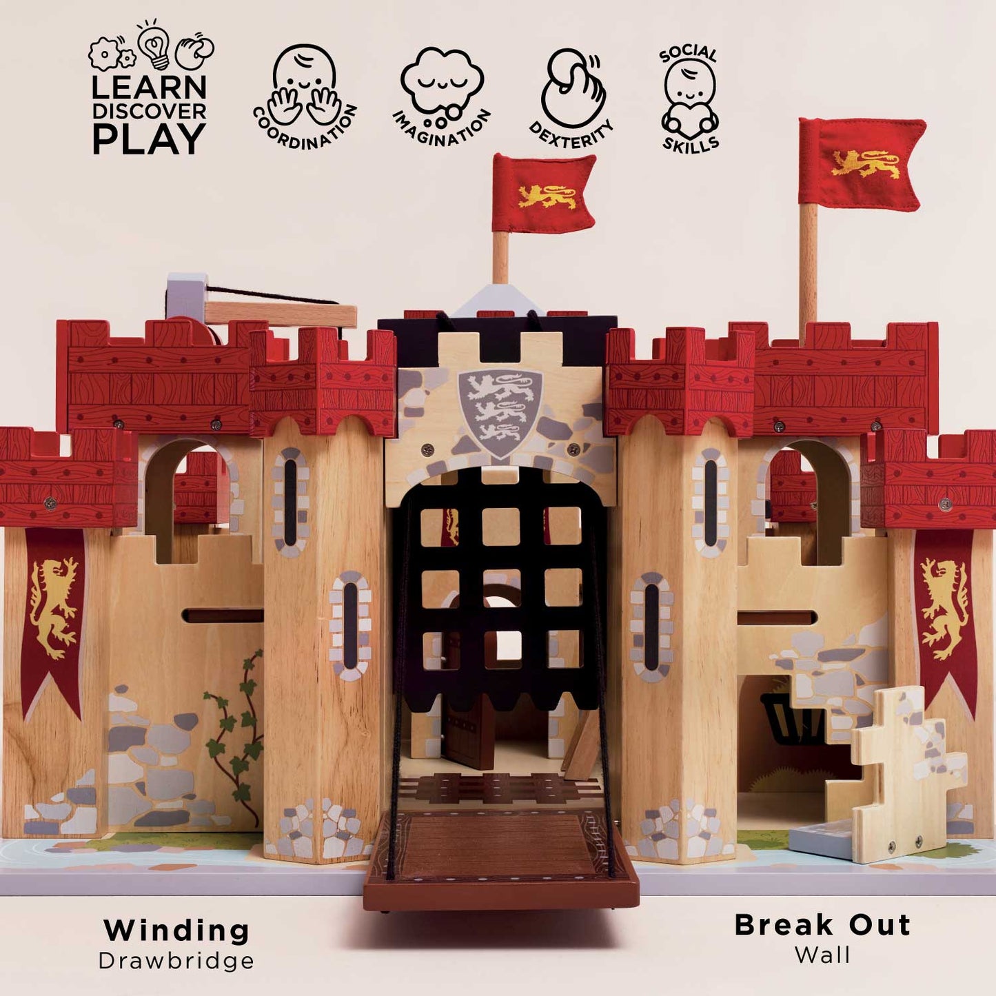 Lionheart Wooden Castle - Toby Tiger